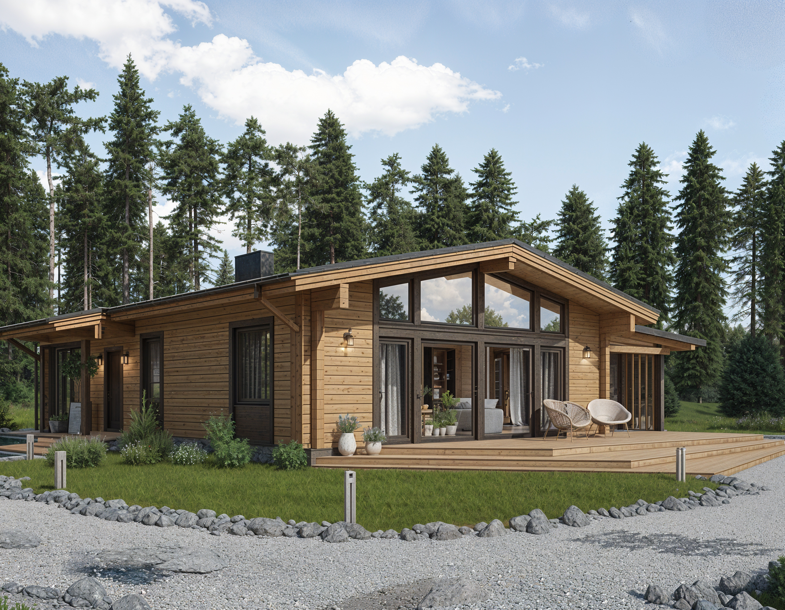 Дом из клееного бруса VZ-374 